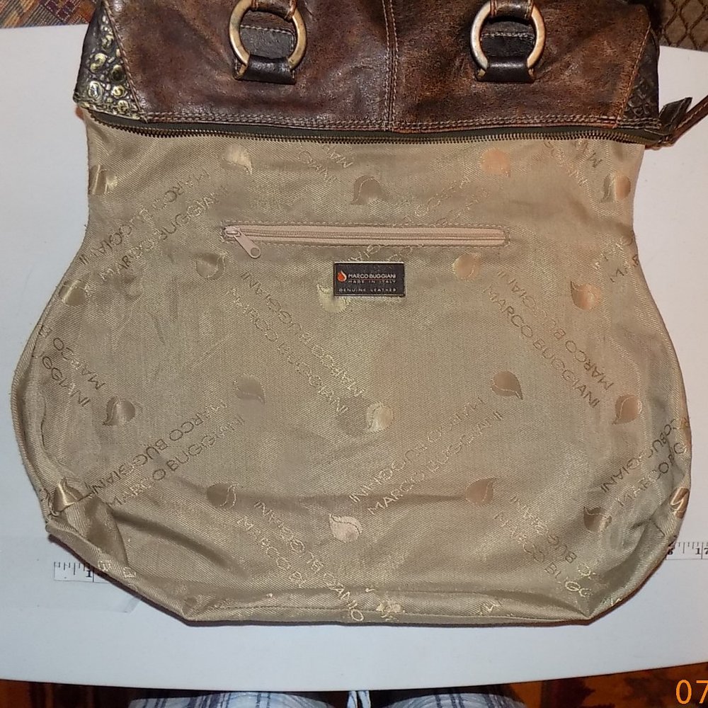 Marco Buggiani Croc embossed large leather bag - Picture 11 of 16